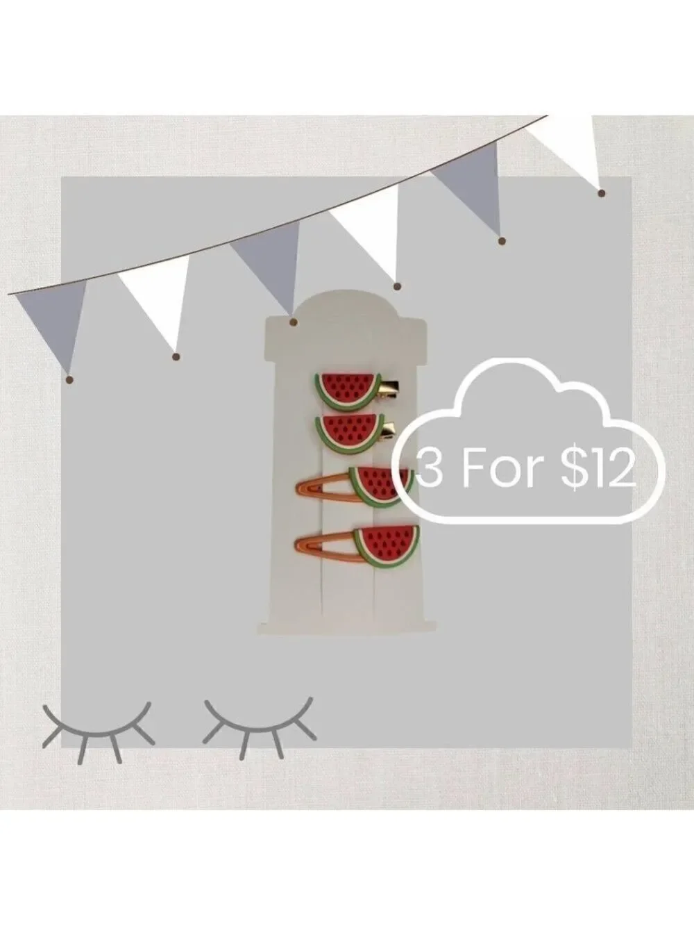 3 for $12 4pc Children Hairclip Set